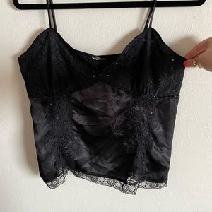 blank slip cami with lace detailing
